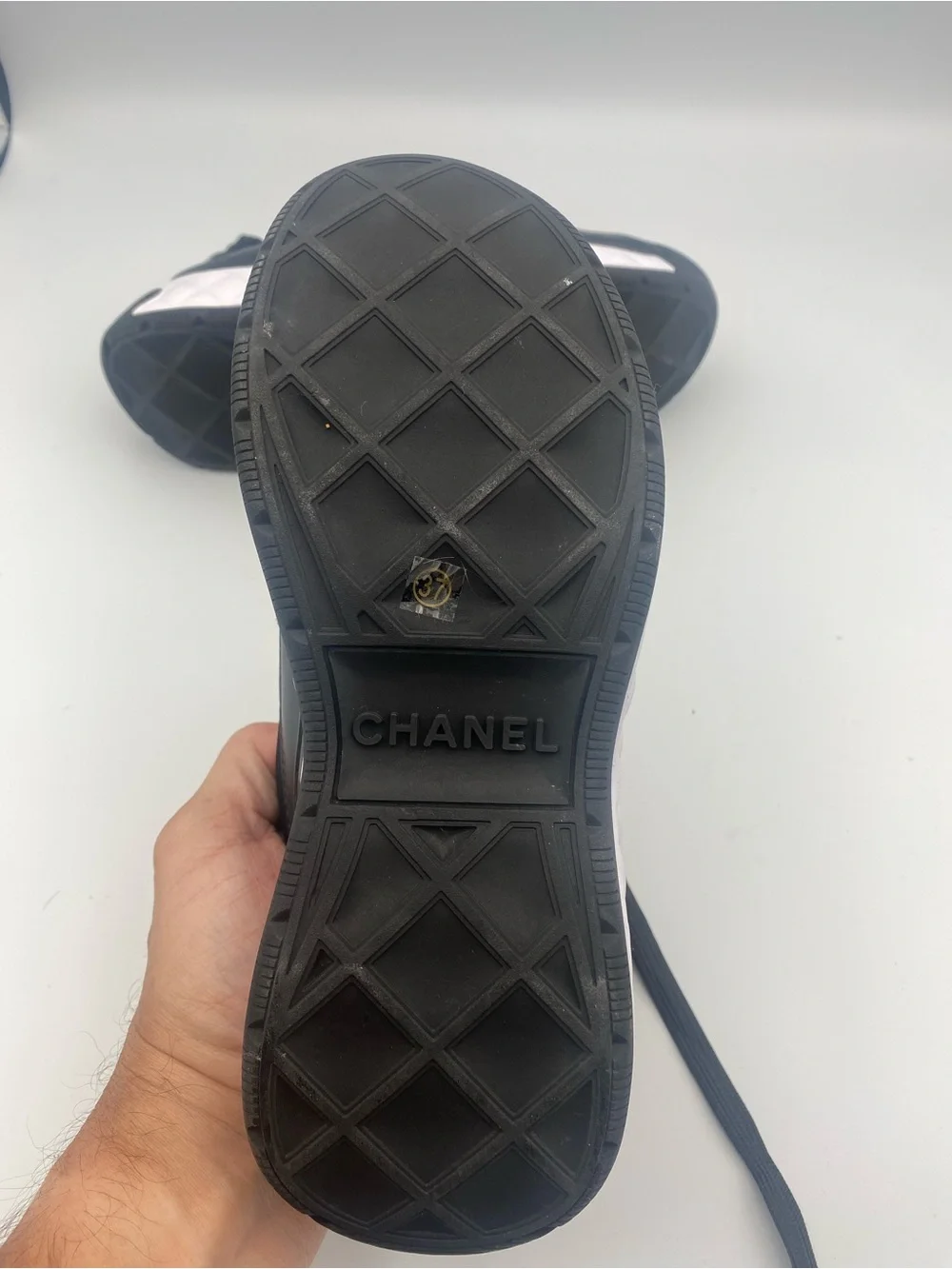 CHANEL Black and White Women's Sneakers